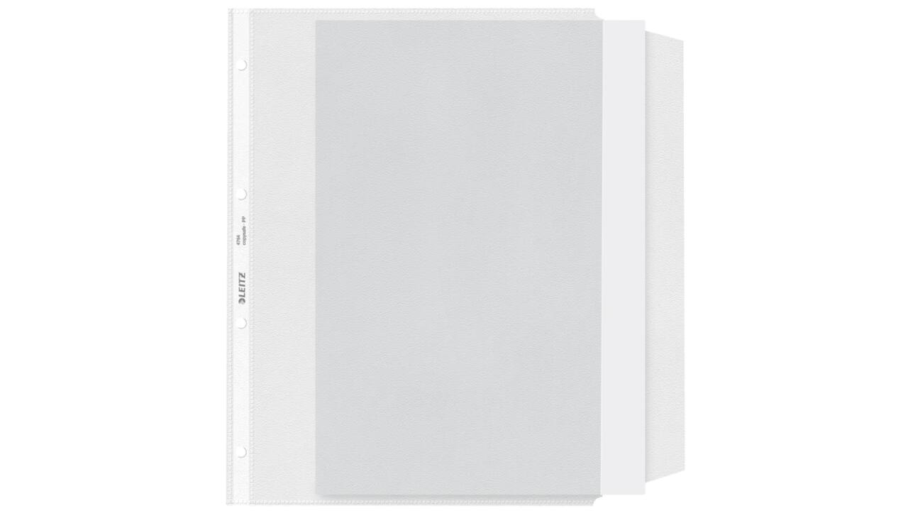 Showtas Leitz Premium met klep copy safe 0.13mm PP A4 transparant 50 stuks