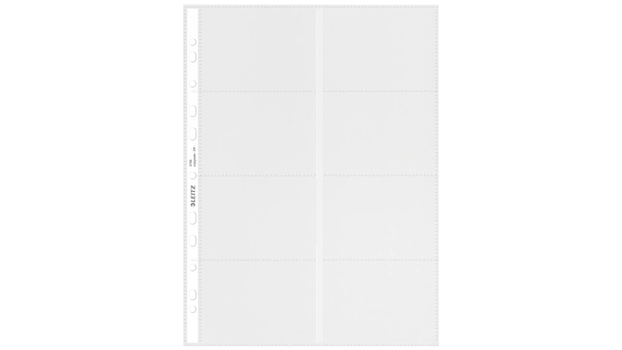 Showtas Leitz Premium voor visitekaartjes copy safe PP A4 glashelder 10 stuks