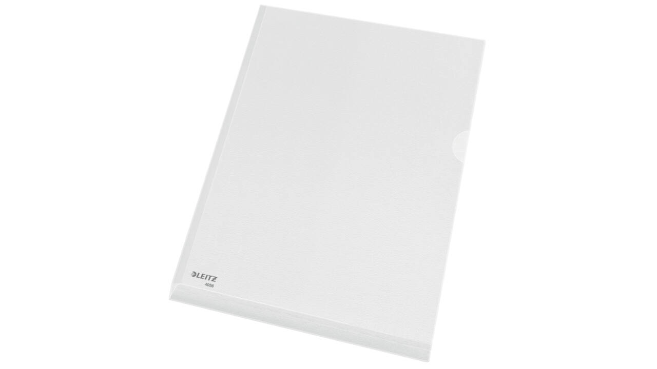 Insteekmap L-model Leitz premium A4 0.17mm PVC met expansievouw nerf 5 stuks