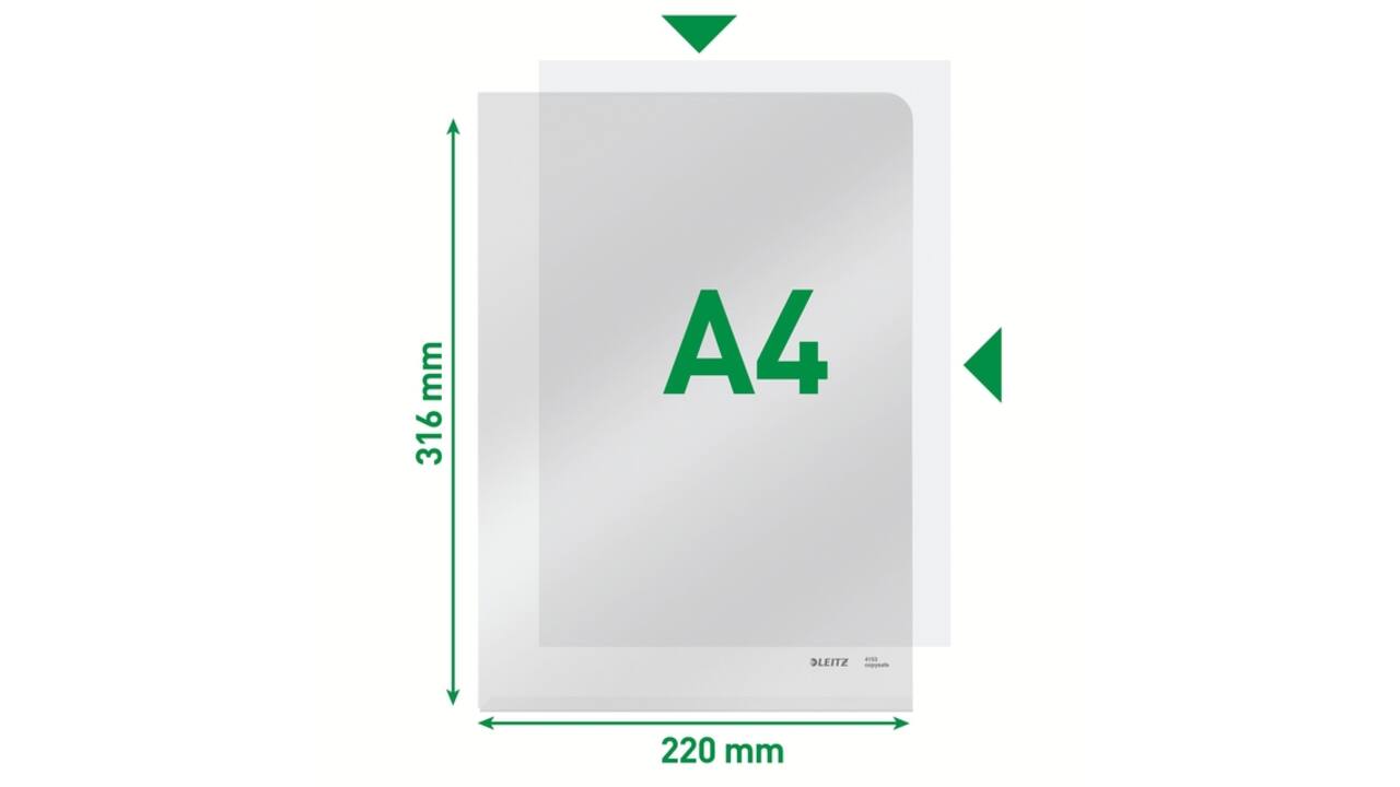 Insteekmap L-model Leitz Premium copy safe 0.15mm PVC A4 transparant 100 stuks