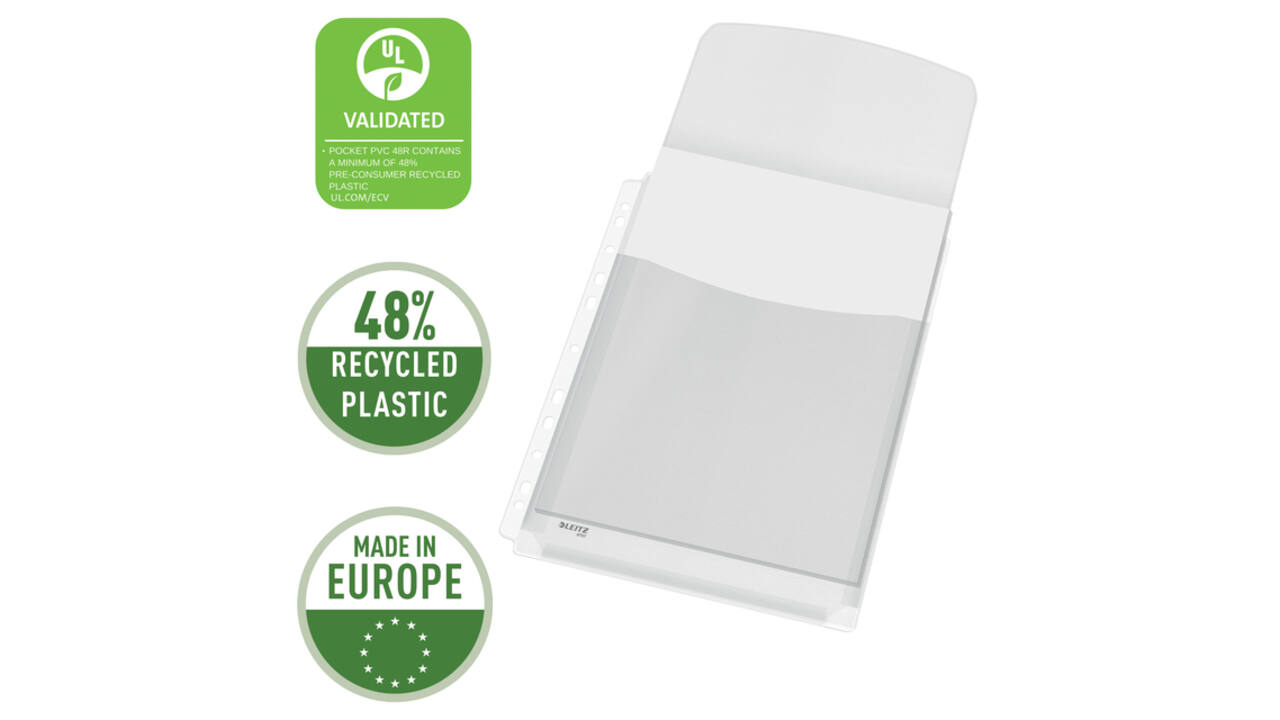 Harmonica showtas Leitz Premium met klep 0.17mm PVC A4 5 stuks