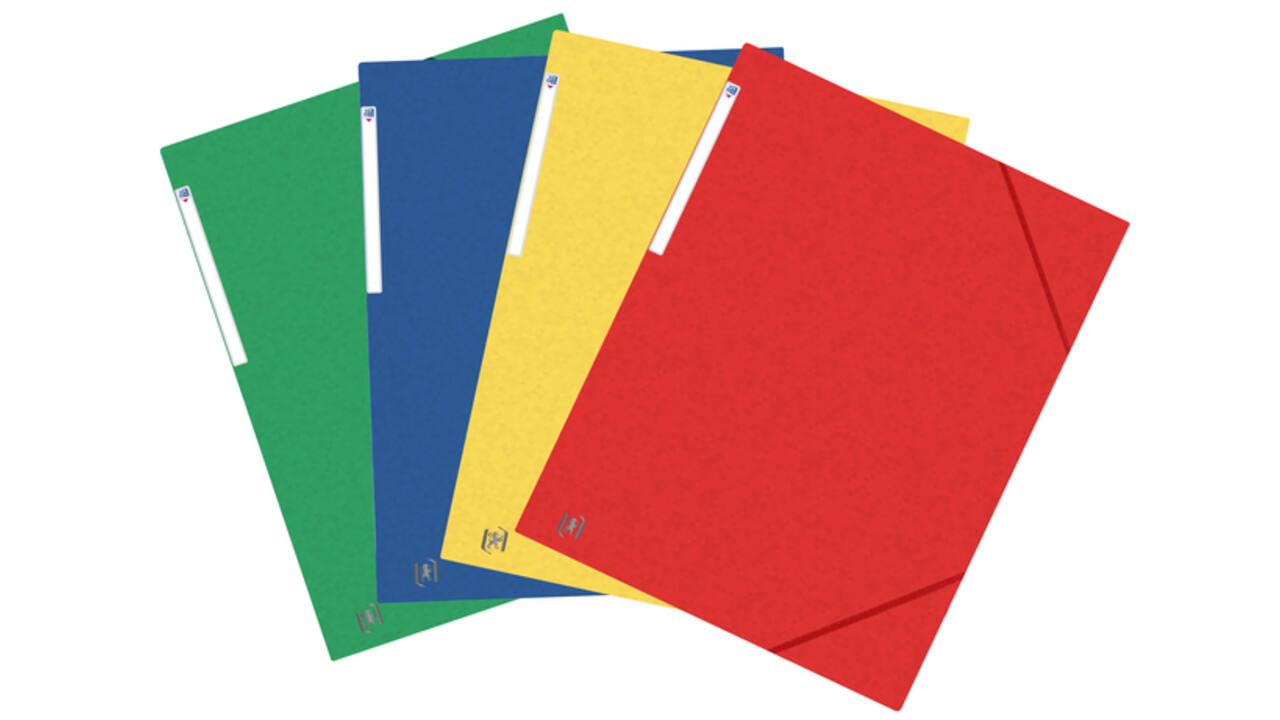 Elastomap Oxford Top File+ A3 3 kleppen 390gr assorti