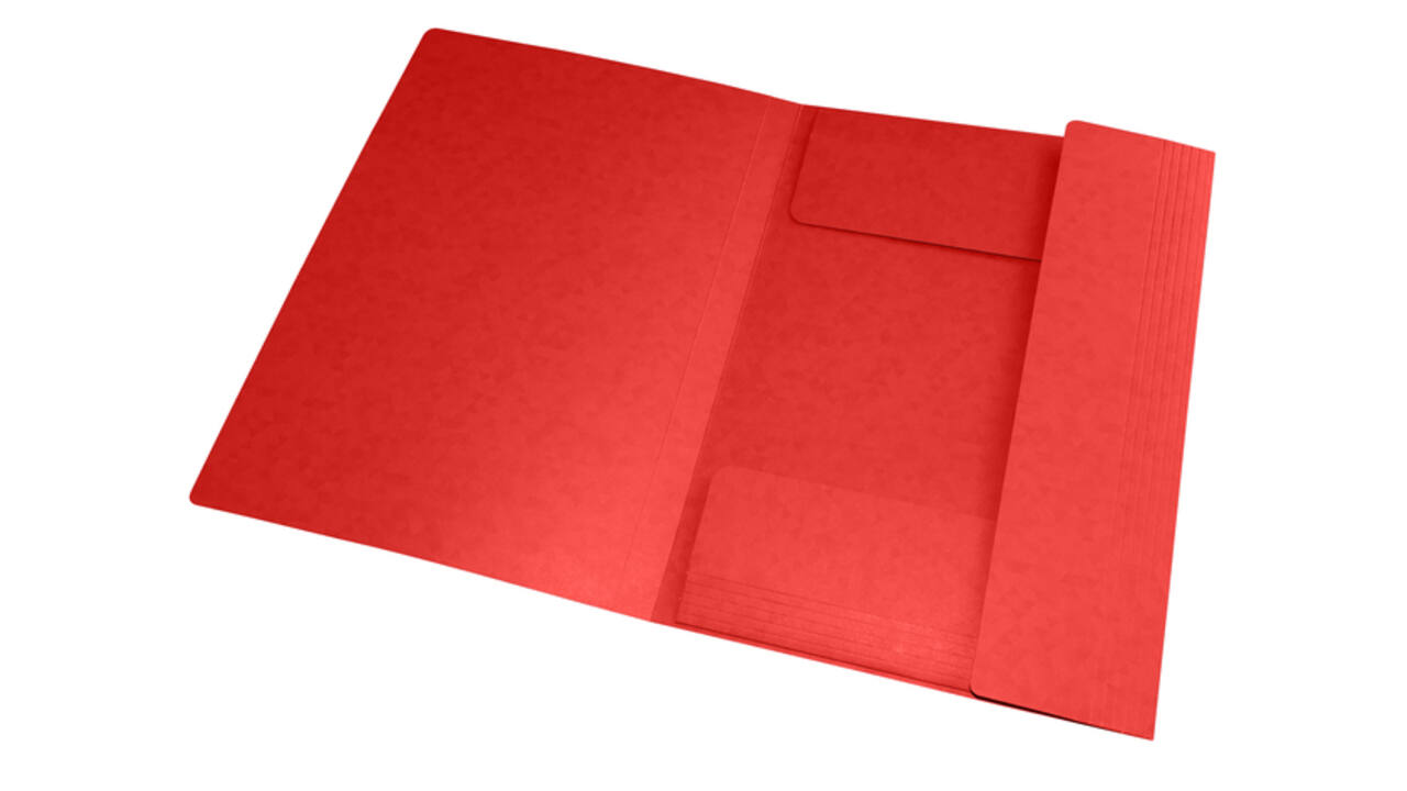 Elastomap Oxford Top File+ A4 3 kleppen 390gr rood