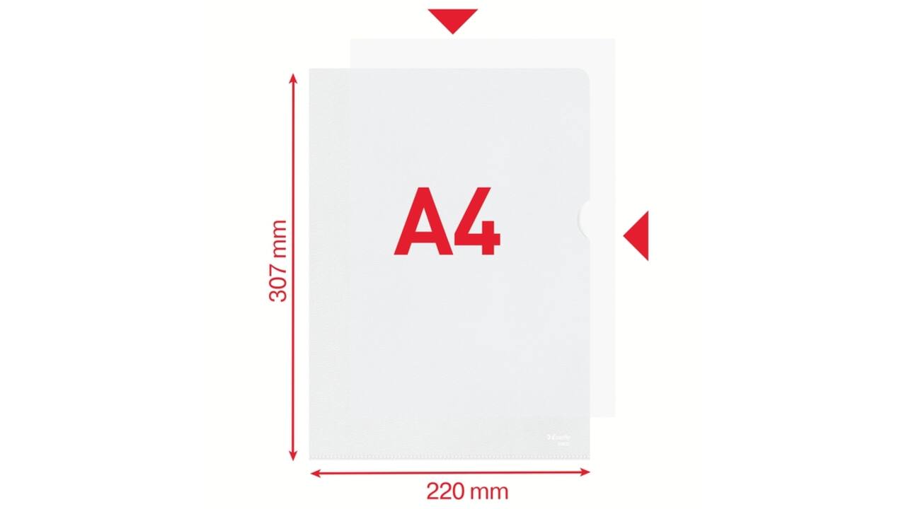Insteekmap L-model Esselte standaard copy safe PP A4 transparant 100 stuks