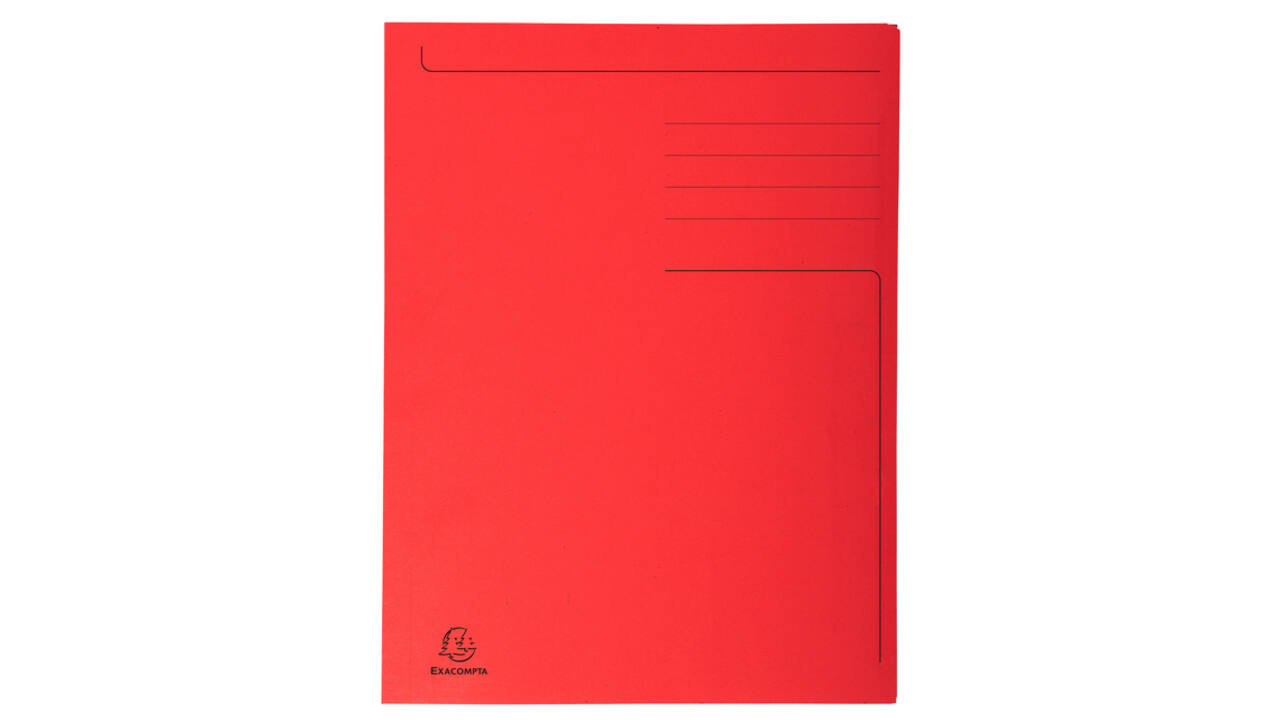 Dossiermap Exacompta Forever A4 3 kleppen 280gr rood