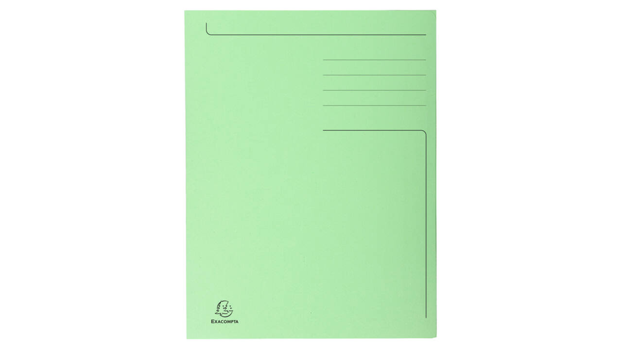 Dossiermap Exacompta Forever A4 3 kleppen 280gr groen