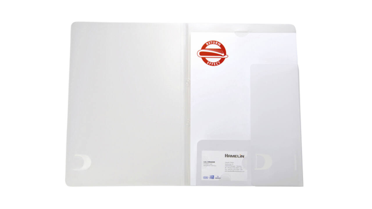 Offertemap Oxford A4 met insteektas 2 kleppen 0,5mm PP transparant
