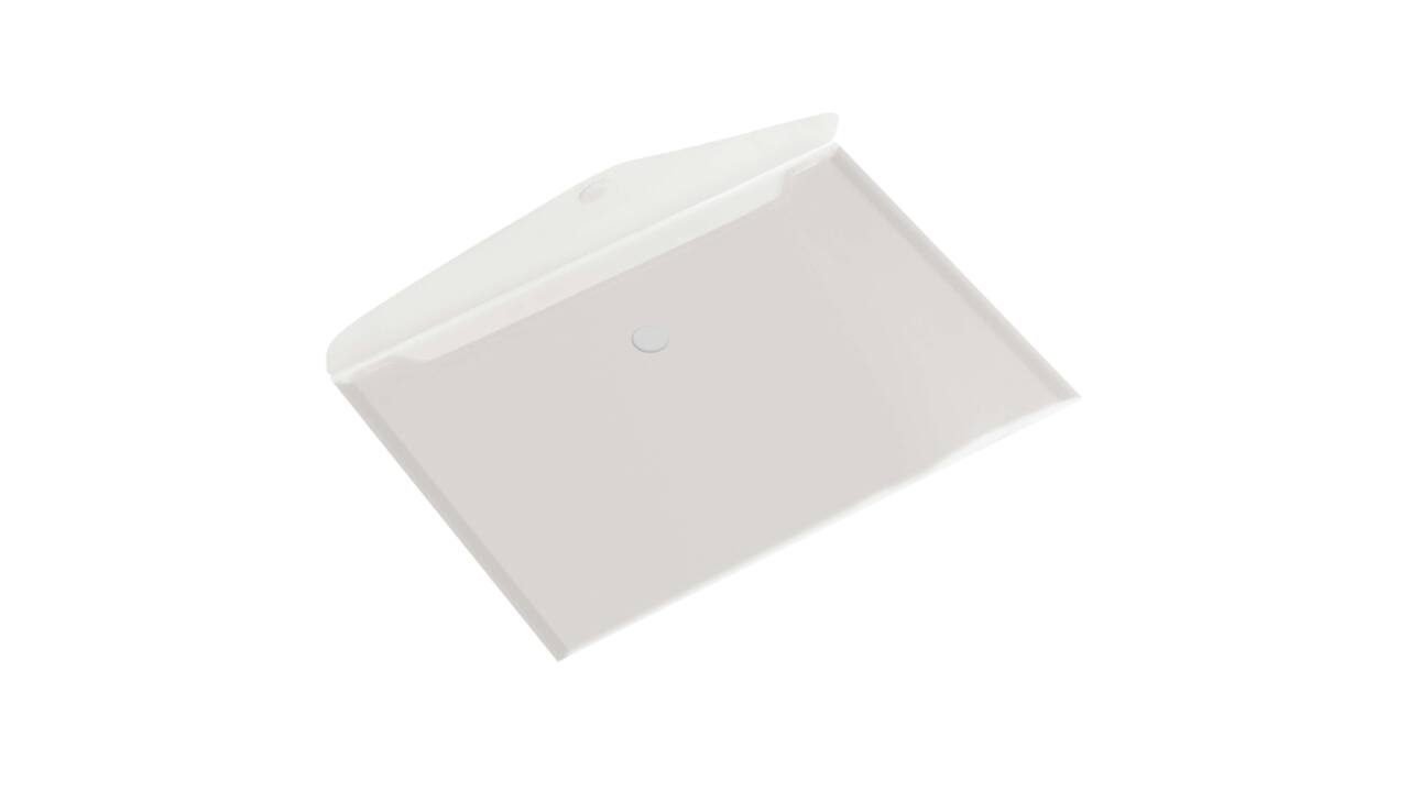 Enveloptas Europel A5 250x180mm dwars transparant wit