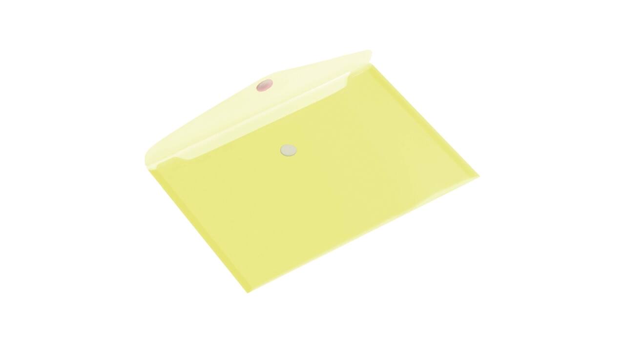 Enveloptas Europel A5 250x180mm dwars transparant geel