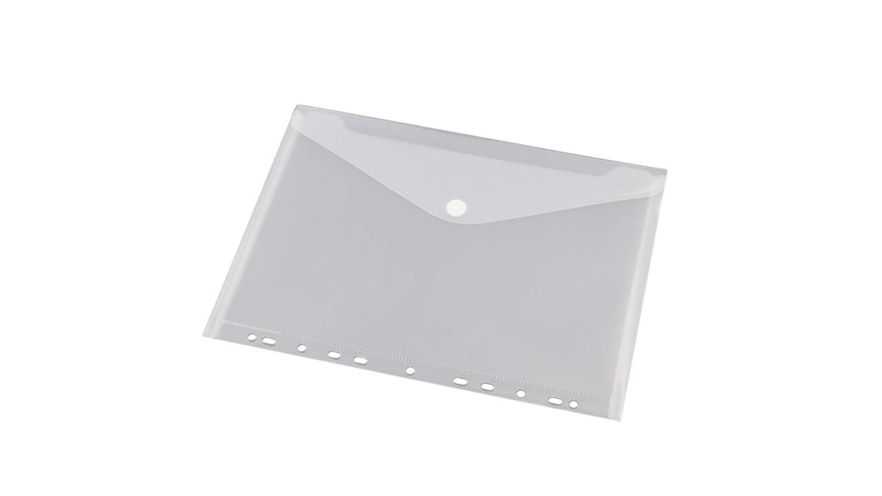 Enveloptas Europel A4 240x310mm 11-gaats PP transparant wit