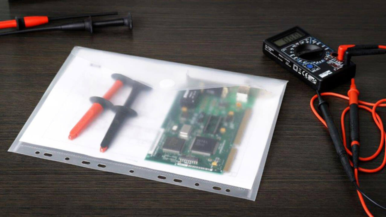 Enveloptas Europel A4 240x310mm 11-gaats PP transparant wit