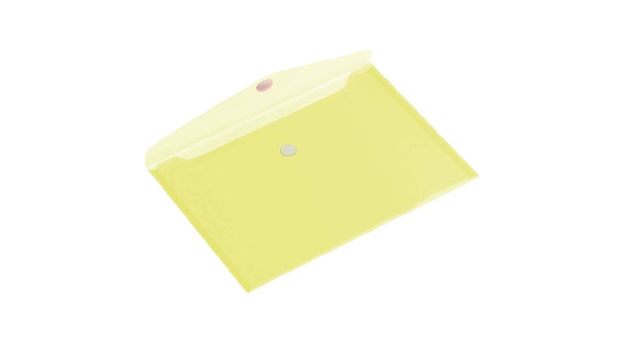 Enveloptas Europel A4 335x240mm dwars PP transparant geel