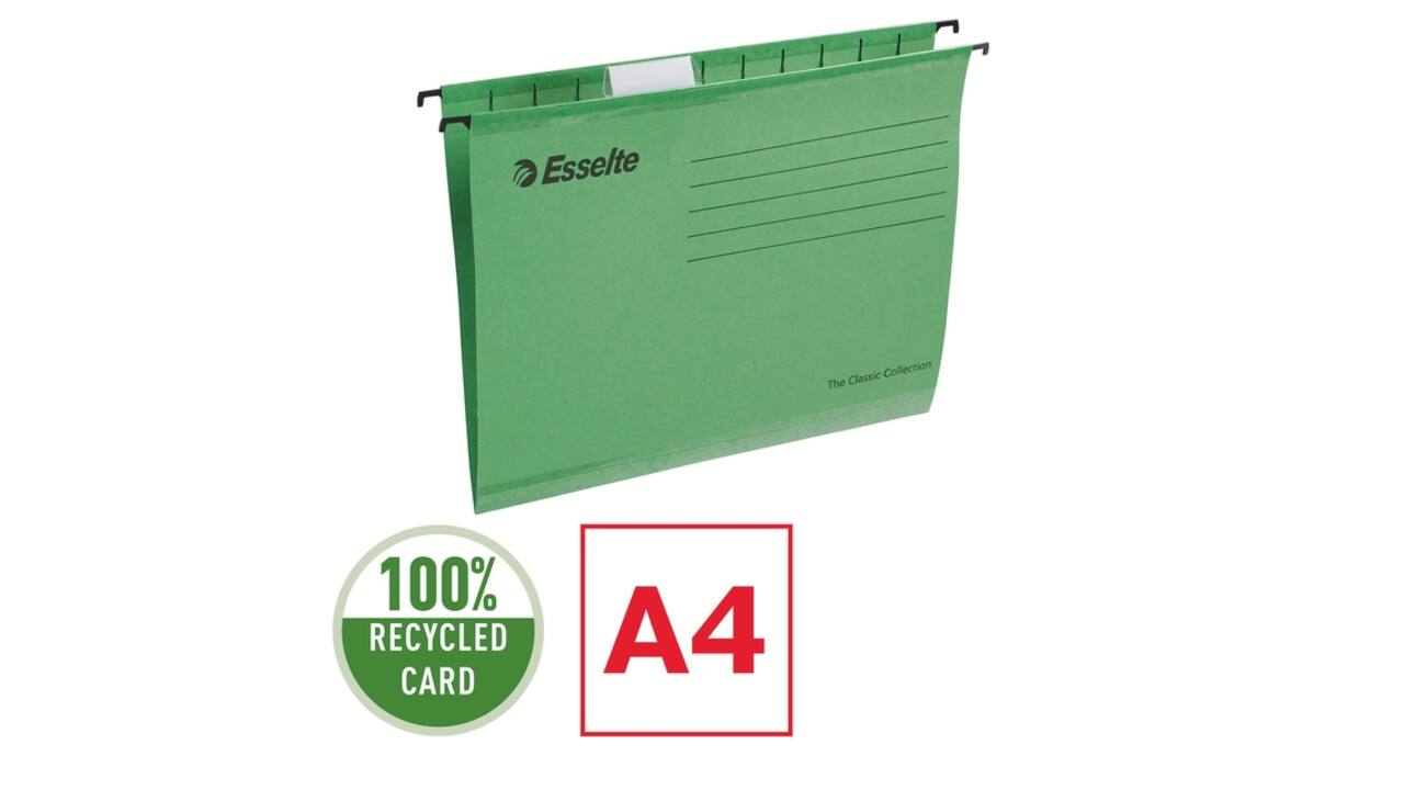 Hangmap Esselte Classic A4 V-bodem 345x240mm groen