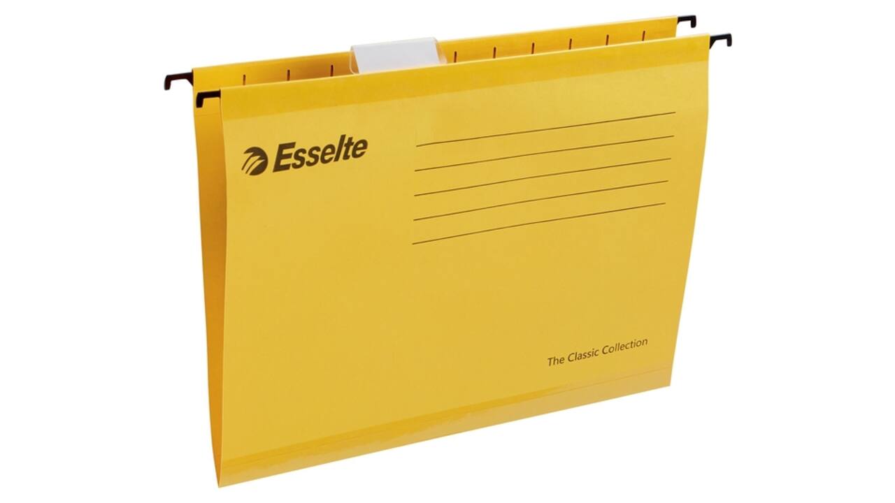 Hangmap Esselte Classic A4 V-bodem 345x240mm geel