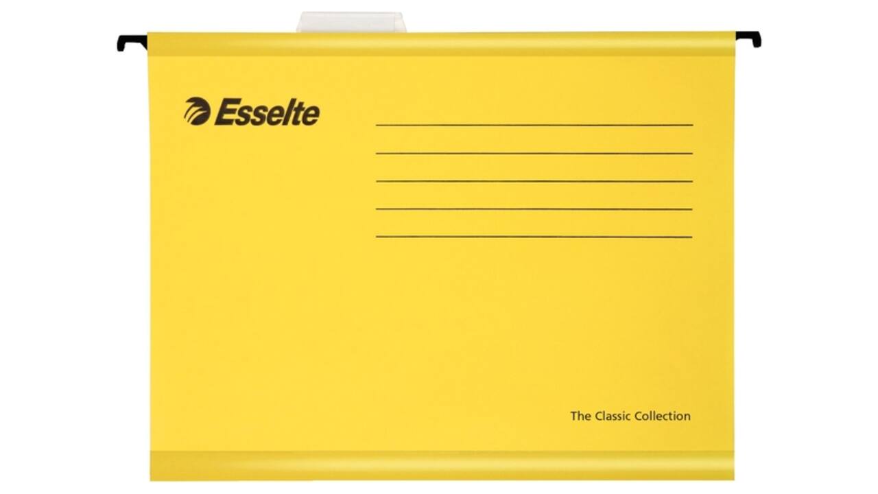 Hangmap Esselte Classic folio V-bodem  382x240mm geel