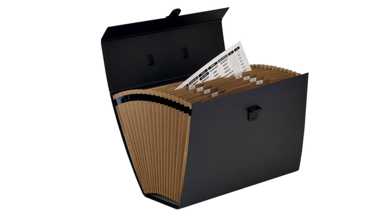 Sorteerkoffer Bankers Box Handifile 19-vaks zwart