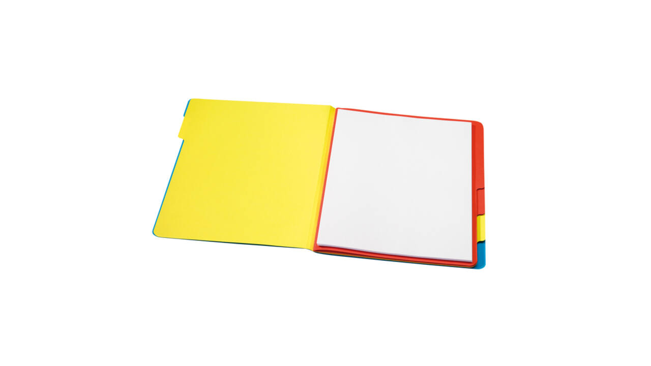 Sorteermap Secolor sixtab 6 tabbladen 100% gerecycled karton 250 gr blauw