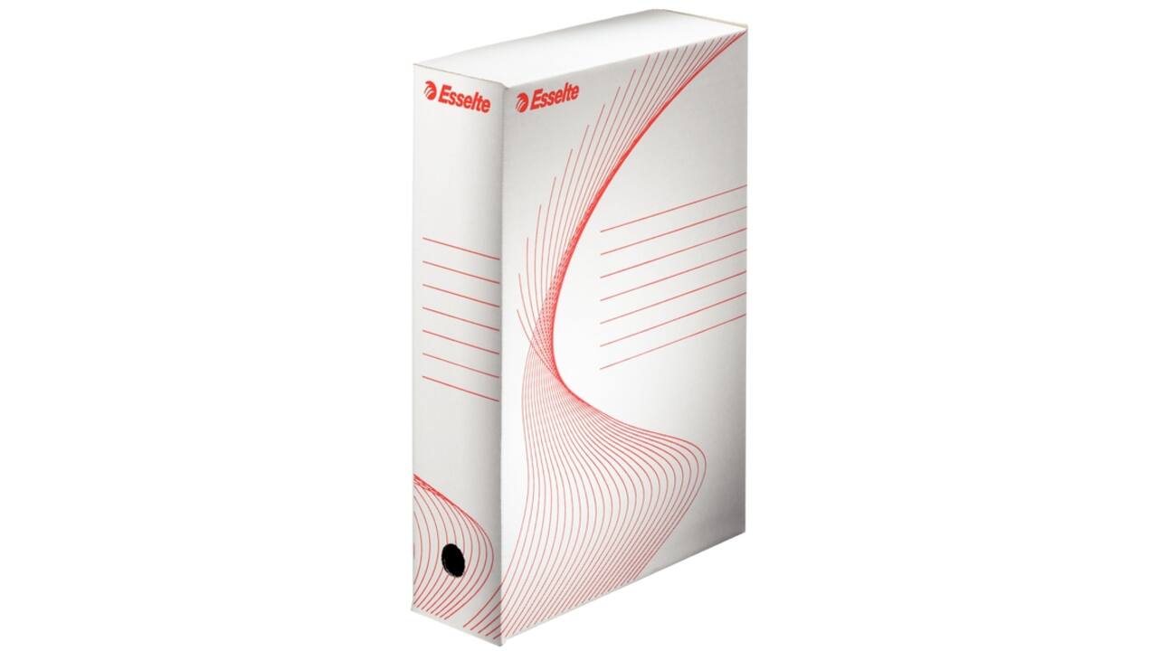 Archiefdoos Esselte Boxycolor 80mm 352x250mm wit