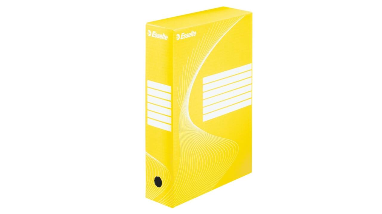 Archiefdoos Esselte Boxycolor 80mm 352x250mm geel