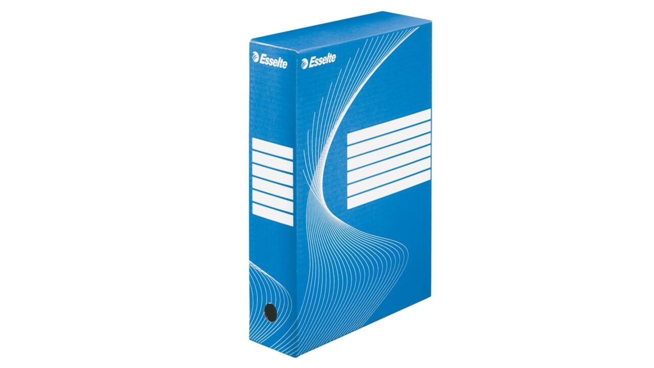 Archiefdoos Esselte Boxycolor 80mm 352x250mm blauw