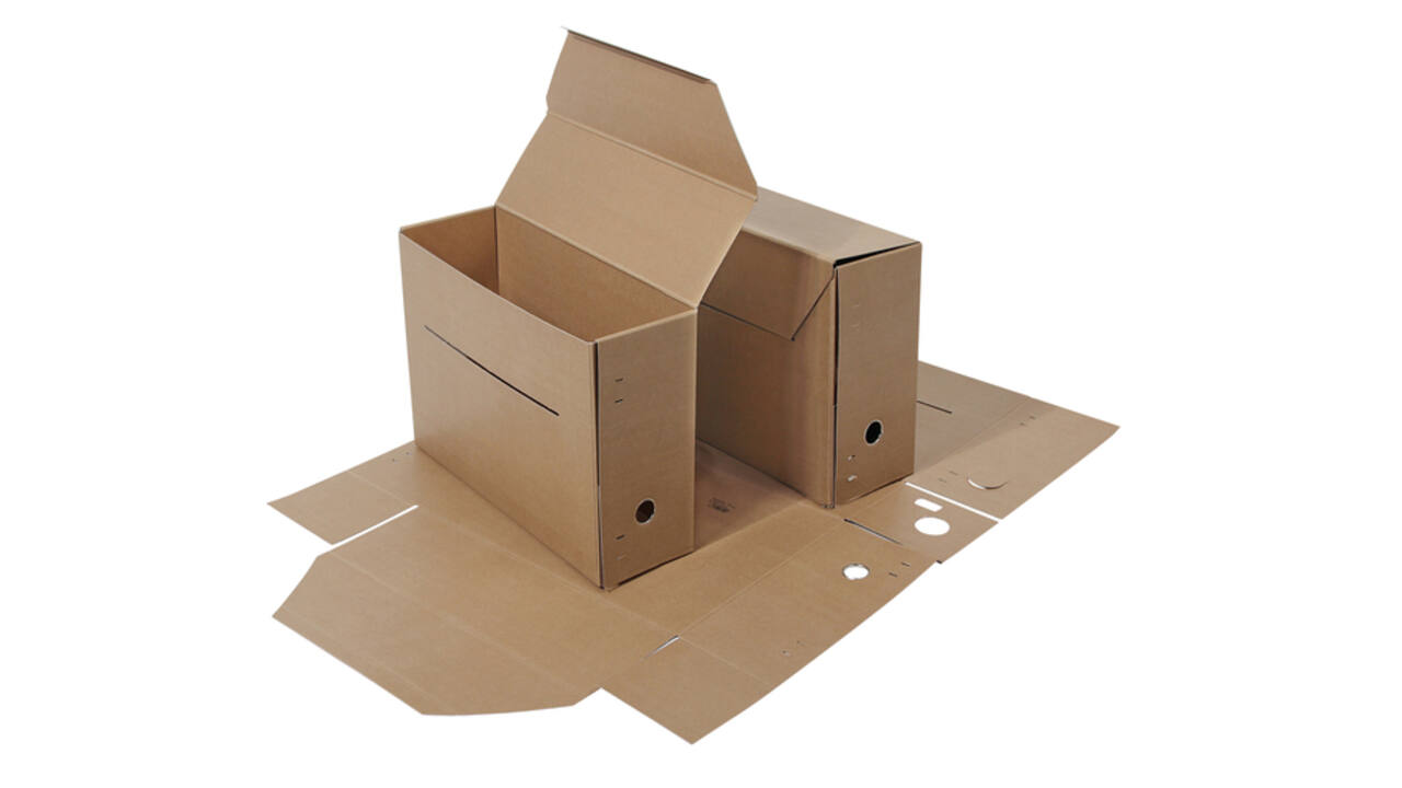 Gemeentearchiefdoos Djois folio 370x265x115mm bruin