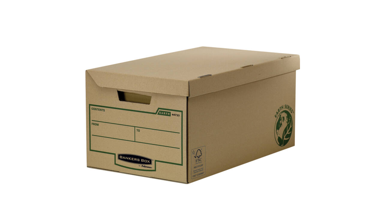 Opbergdoos Bankers Box Earth flip top bruin