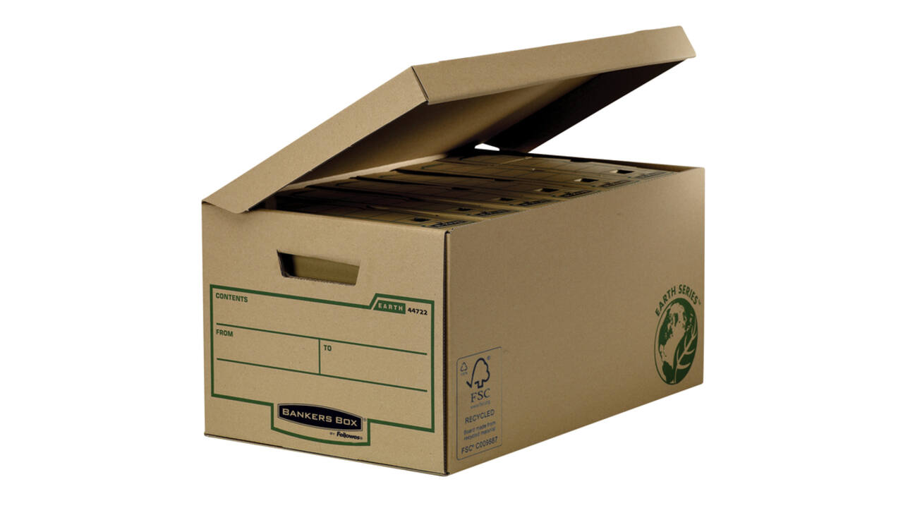 Opbergdoos Bankers Box Earth flip top bruin
