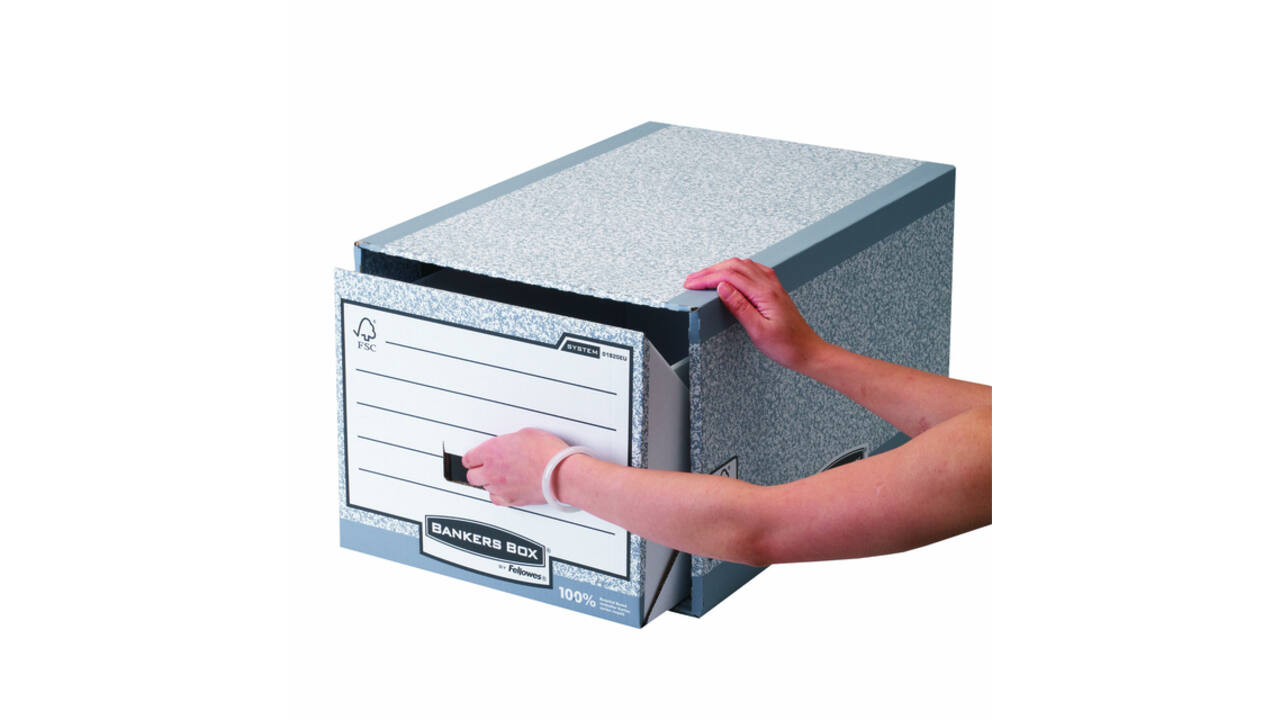 Archieflade Bankers Box A4 System A4 grijs