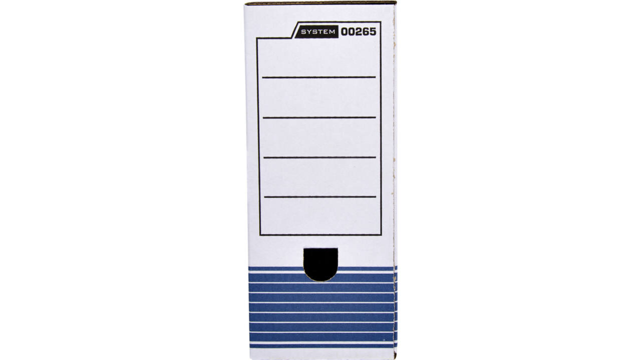 Archiefdoos Bankers Box System A4 100mm wit blauw