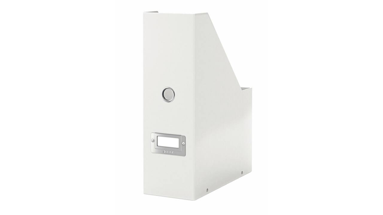 Tijdschriftencassette Leitz WOW click & store gerecycled karton wit