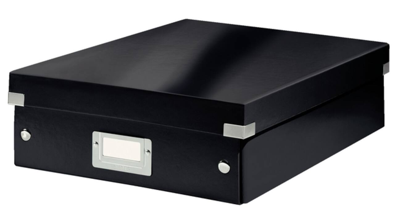 Opbergdoos Leitz Wow Click & Store organiser 280x100x370mm middel gerecycled karton zwart