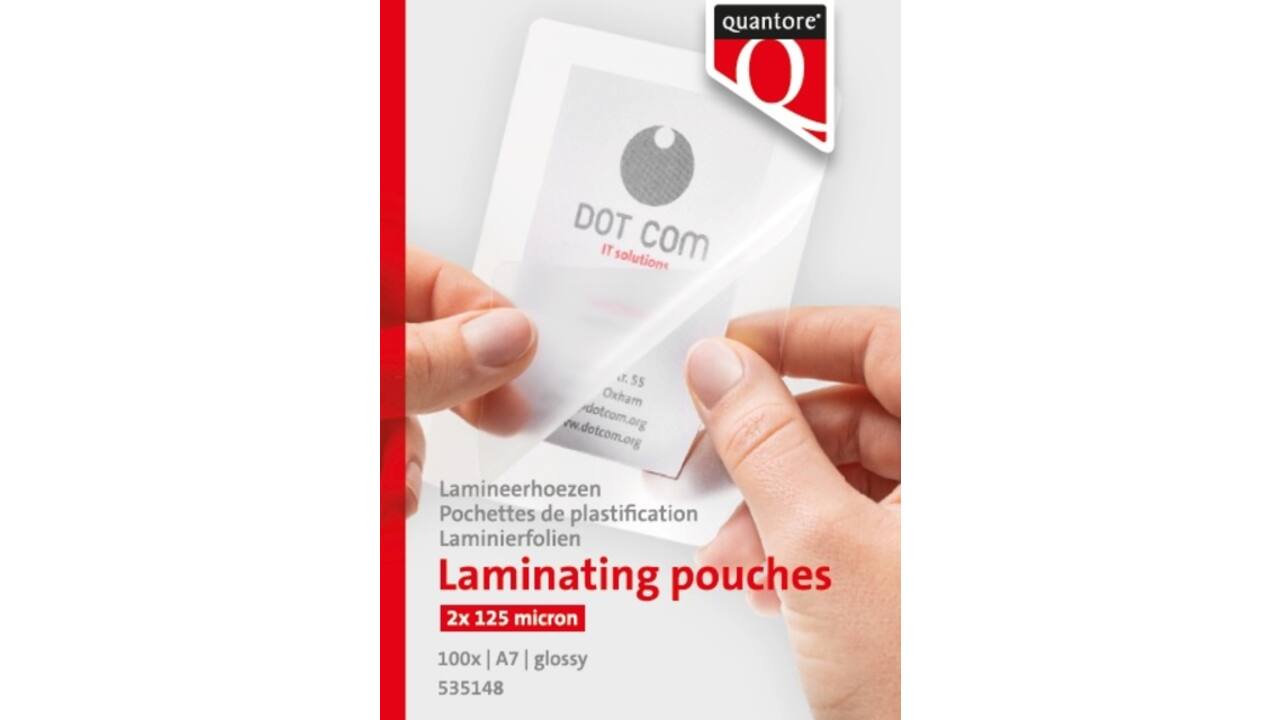 Lamineerhoes Quantore A7 2x125micron 100 stuks