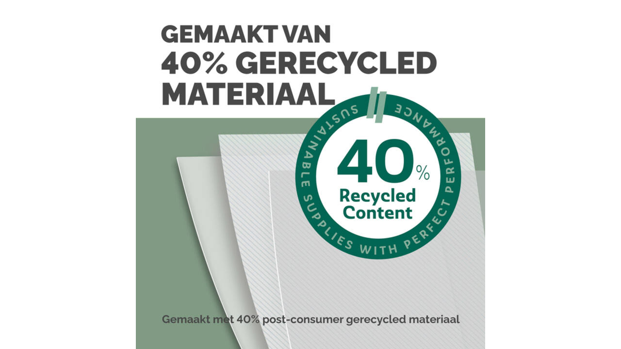 Voorblad Fellowes A4 PVC 200micron recycled 100 stuks