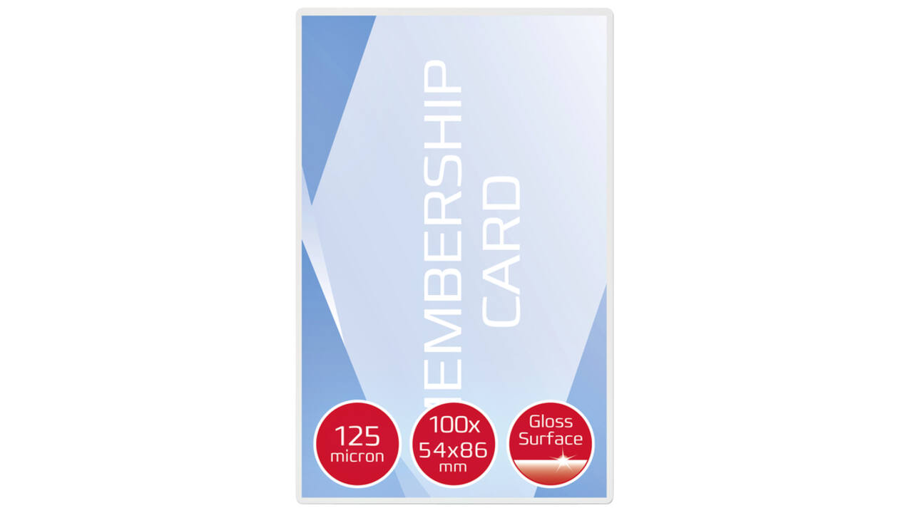 Lamineerhoes GBC creditcard 54x86mm 2x125micron 100 stuks