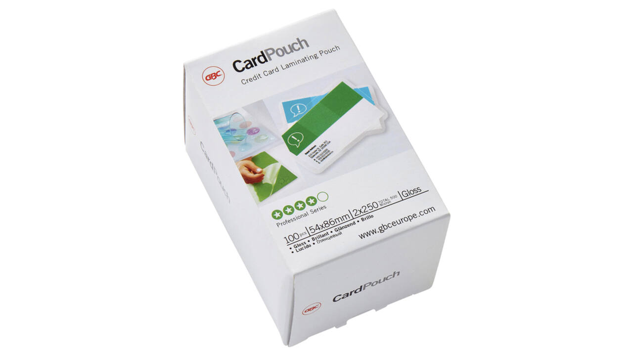 Lamineerhoes GBC 54x86mm 2x250micron creditcard 100 stuks