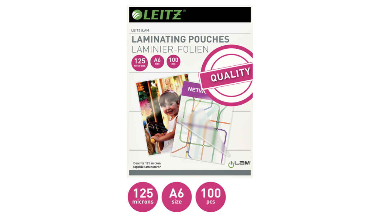 Lamineerhoes Leitz ILAM A6 2x125micron EVA 100 stuks