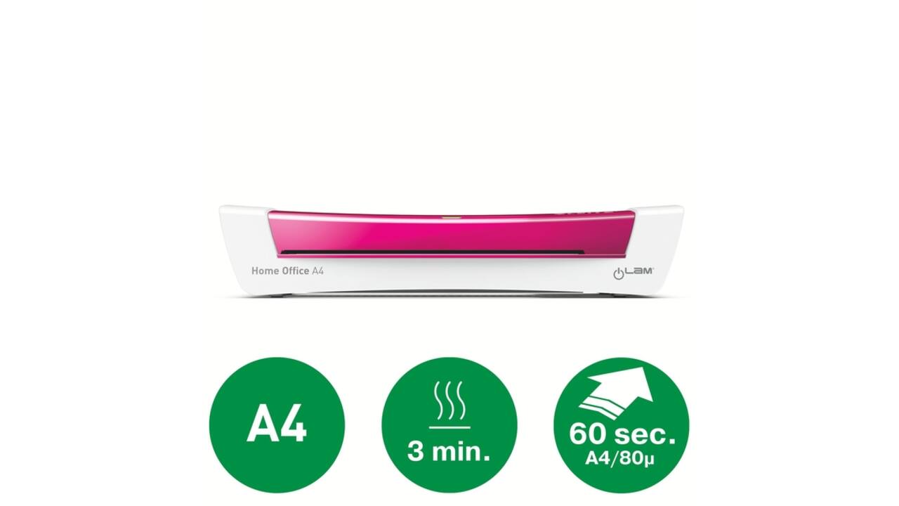 Lamineermachine Leitz iLAM Home Office A4 roze