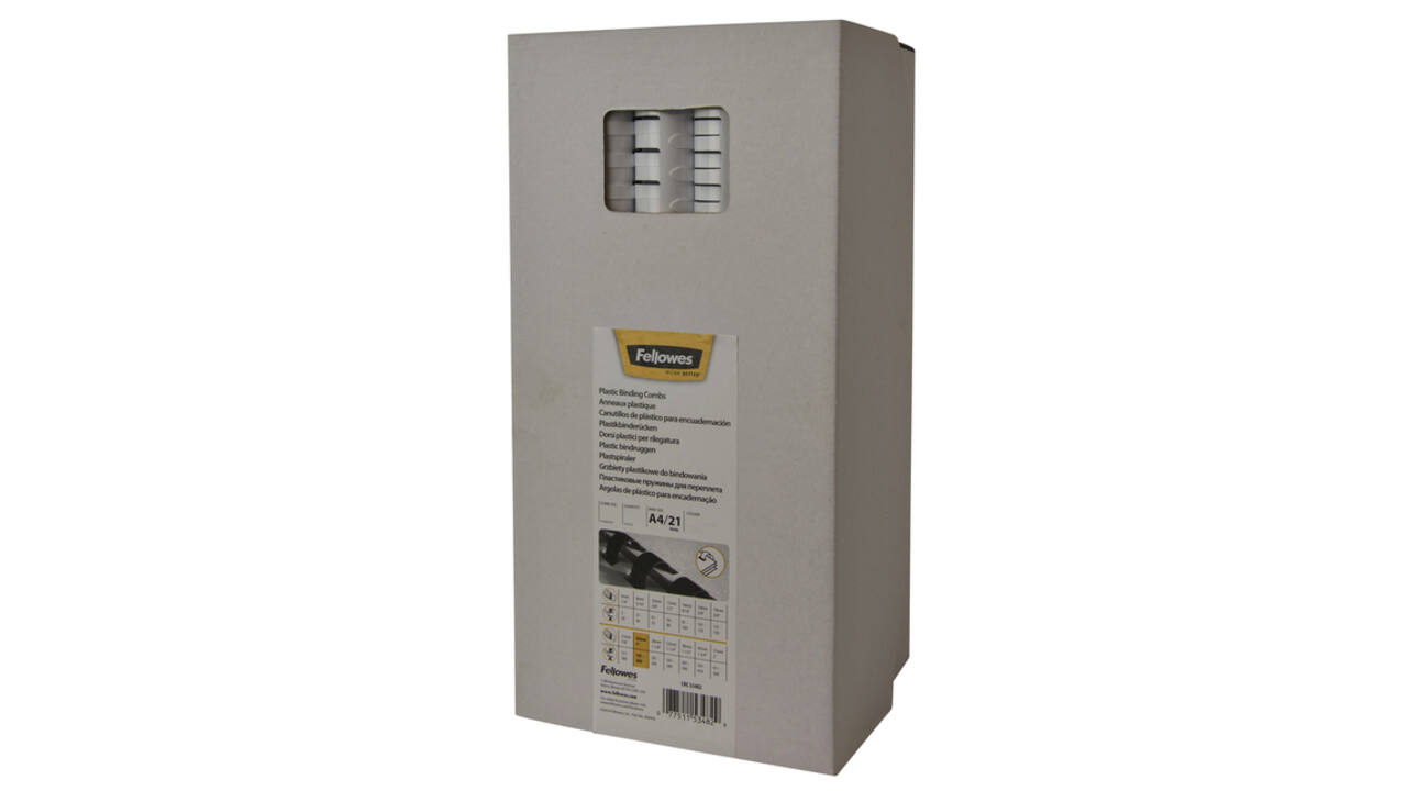 Bindrug Fellowes 10mm 21rings A4 blauw 100 stuks