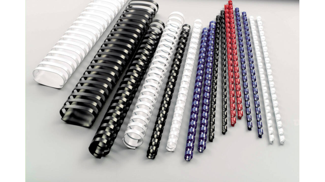 Bindrug GBC 16mm 21rings A4 zwart 100 stuks