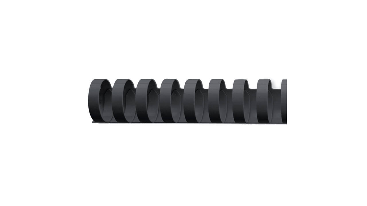 Bindrug GBC 19mm 21rings A4 zwart 100 stuks