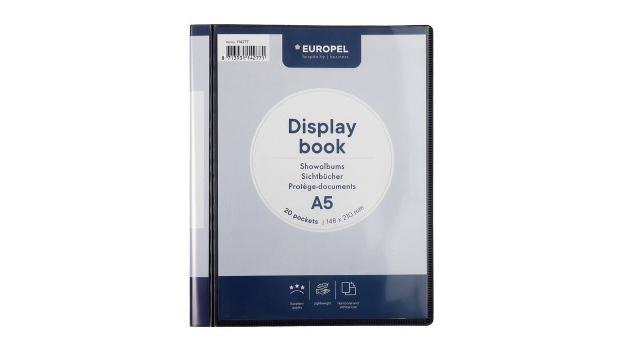 Showmap Europel Frontview A5 20-tassen antraciet