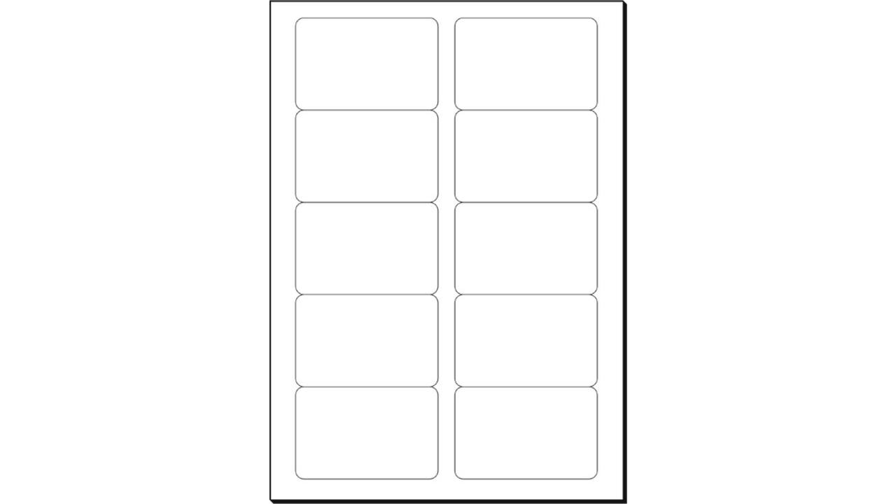 Visitekaart Sigel 85x55mm blanco 225gr ronde hoeken wit 100 stuks