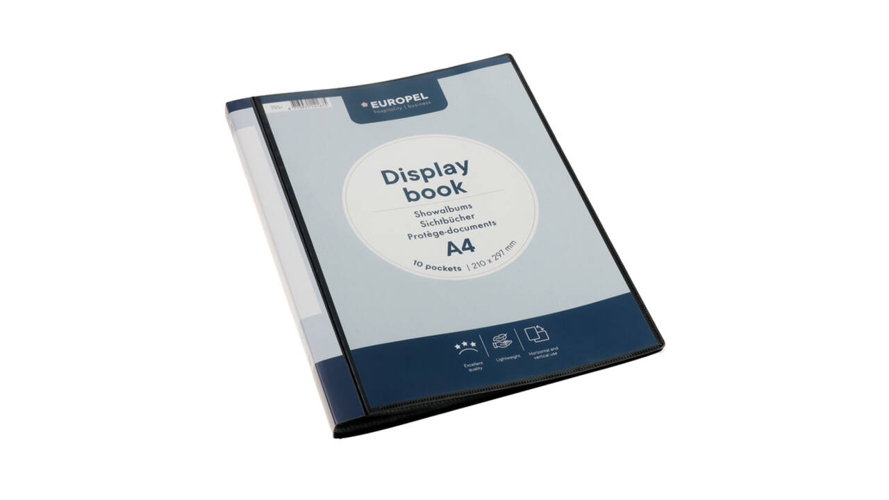 Showmap Europel Frontview A4 10-tassen antraciet
