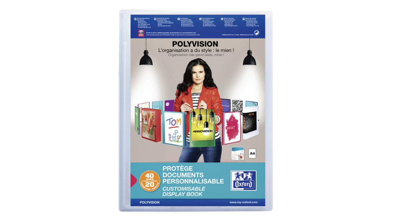 Showalbum Oxford Polyvision A4 20-tassen PP transparant
