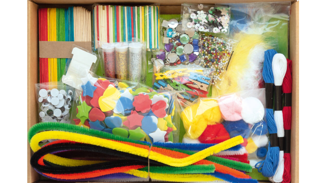 Hobby artikelen Folia met meer dan 1300 stuks assorti