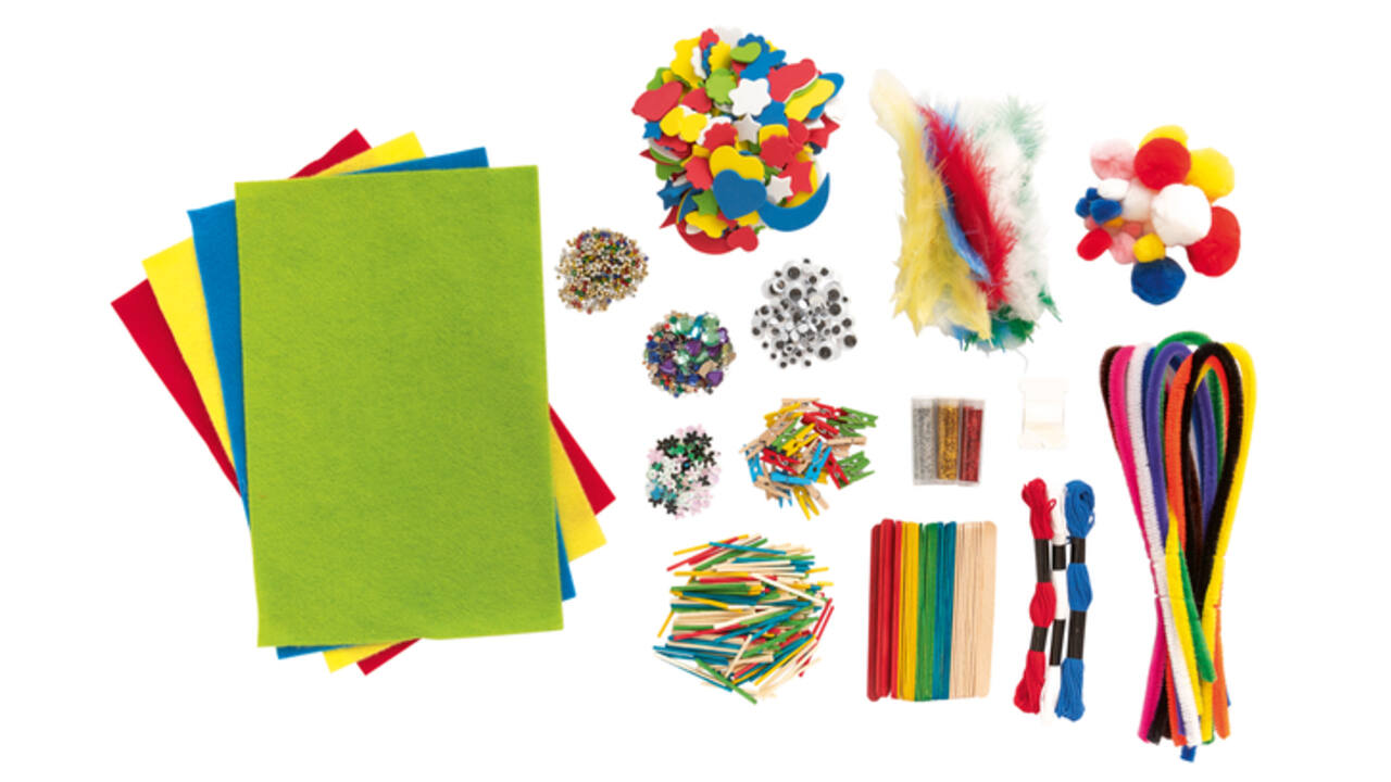 Hobby artikelen Folia met meer dan 1300 stuks assorti