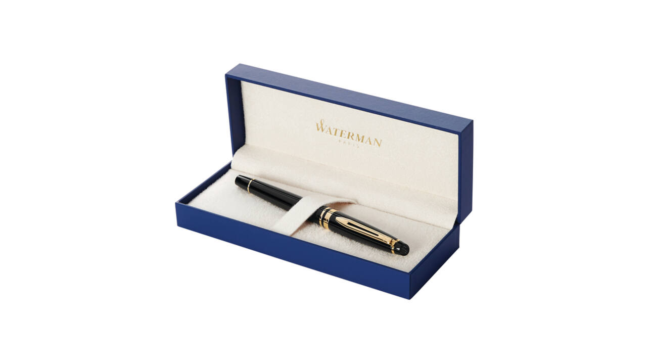 Vulpen Waterman Expert black lacquer GT fijn