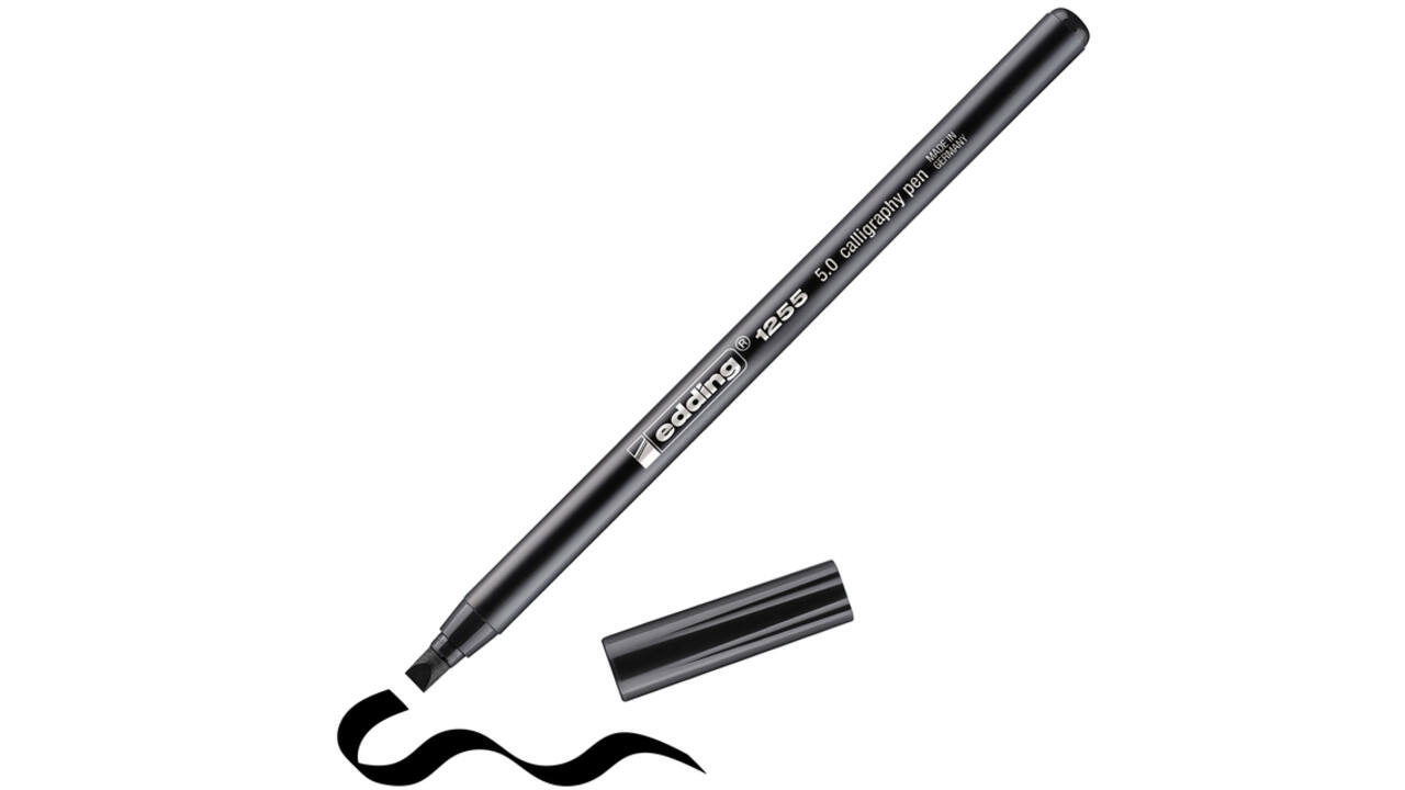 Kalligrafiepen edding 1255 5.0mm zwart