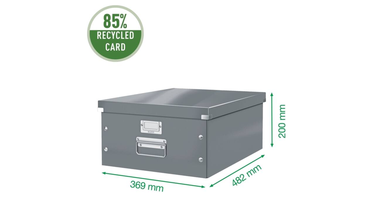 Opbergdoos Leitz Click & Store WOW groot 369x200x482mm blauw