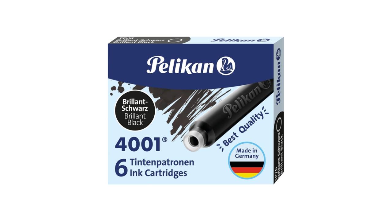 Inktpatroon Pelikan 4001 zwart 6 stuks